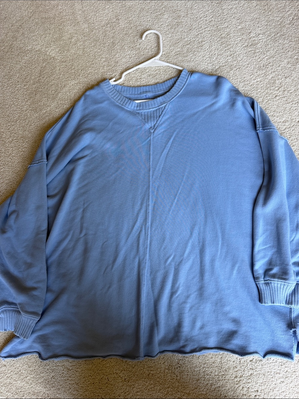 aerie women’s Sky Blue Crewneck Sweater